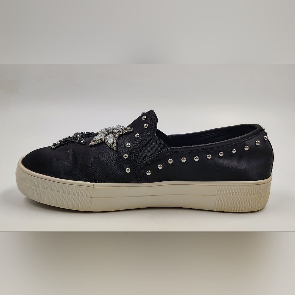Steve Madden Rhinestone Bead Star Embellished Slip-On Sneakers Sz 9 - Picture 4 of 16